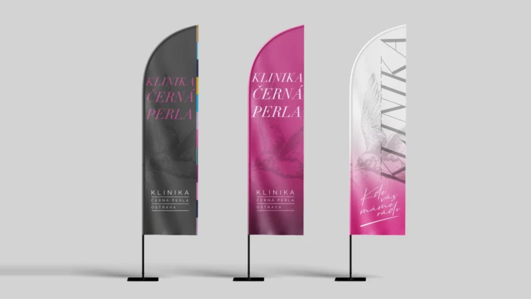 Klinika Černá perla - reklamní vlajky